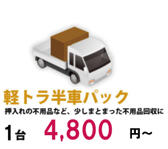 軽トラ半車パック4800円〜