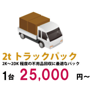 2トントラックパック25000円〜
